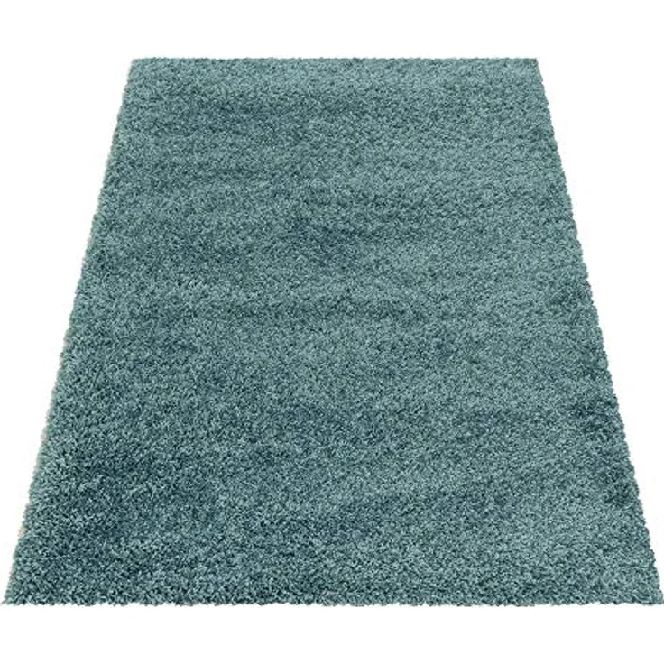 Carpetsale24 Shaggy Hochflor Teppich Läufer Flur 80x250 cm Aqua Blau - Modern Flauschiger Teppich Extra Weich, Pflegeleicht und Einfarbig - Ideal als Teppich für Küche, Schlafzimmer und Esszimmer – Bild 3