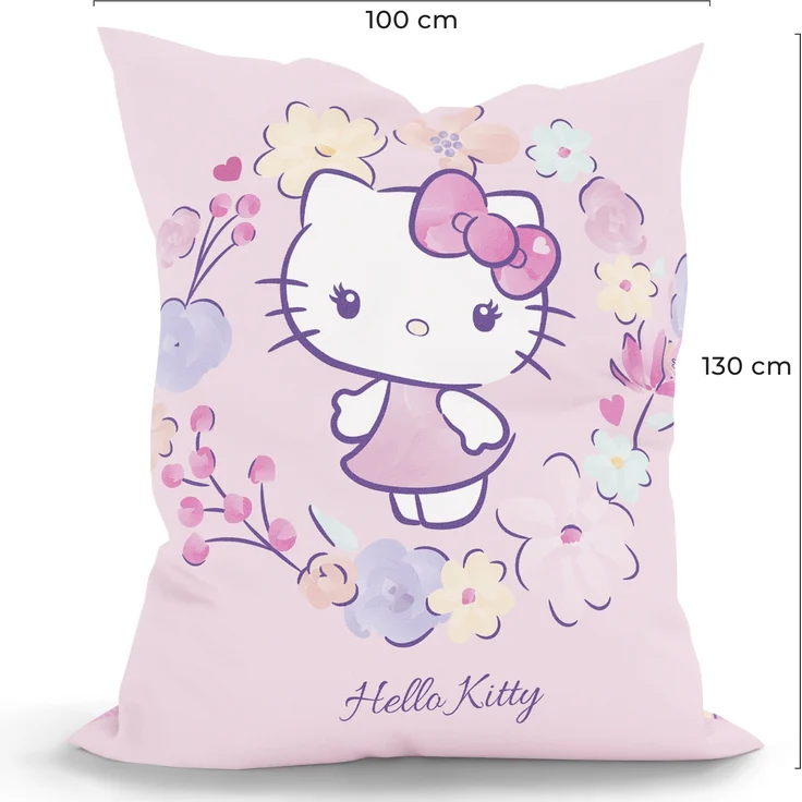 Green Bean® Kinder Sitzsack Hello Kitty 100x135cm mit 270 Liter hochwertiger EPS Perlen Füllung und waschbarem Motiv Wechsel-Bezug aus 100% Baumwoll – Bild 8