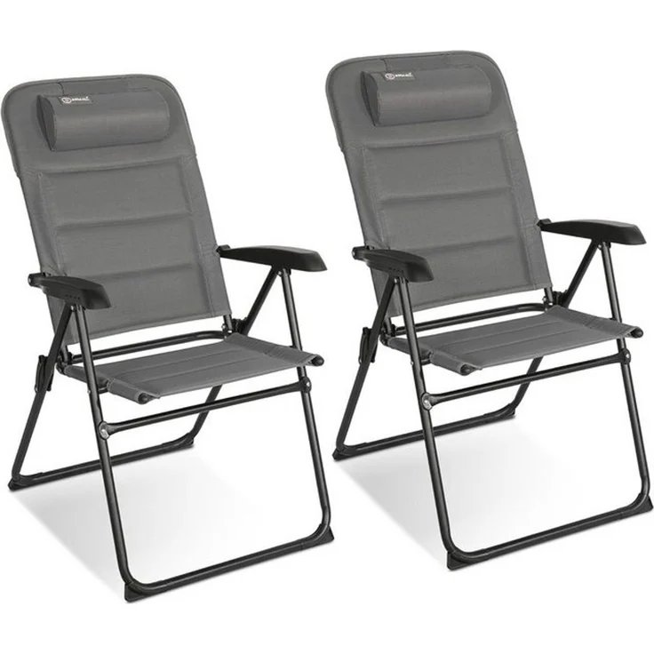 HOMECALL Campingstuhl Gartenstuhl Anglerstuhl Faltsessel Klappstuhl für Wohnwagen Outdoors (Textilene gepolstert mit Quick-Dry-Schaum, 2 St), 5 fach Verstellbarer Rückenlehne, Hochlehner, bis 150 kg – Bild 4