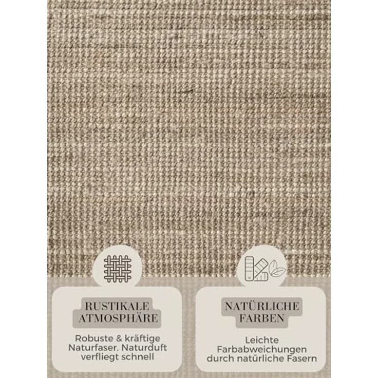 HANSE Home Teppich Jaipur Juteteppich, als Läufer und in Rund, rechteckig, Höhe: 10 mm, 100% Naturfaser, Wohnzimmer, Esszimmer, Schlafzimmer, GRS – Bild 4