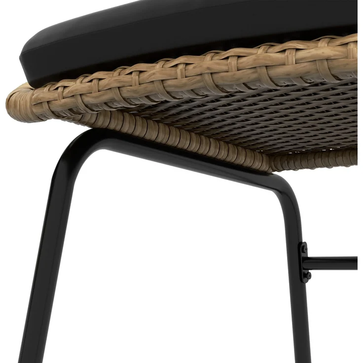 Outsunny Gartenmöbel Set, Polyester, PE Rattan, Gelb, 70L x 63B x 73H cm – Bild 9