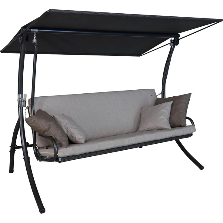 Angerer 'Elegance Smart' Hollywoodschaukel, Stahl / Polyester sand, 210x145x160 cm