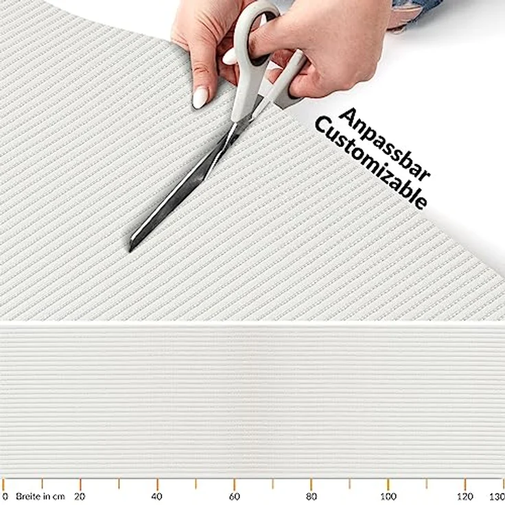 ANRO Badematte Weichschaummatte Antirutsch Badläufer 400x130cm, Uni Weiß, pflegeleicht und wasserabweisend – Bild 4