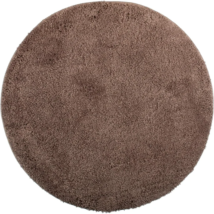 Brandsseller Badematte Rund Ø 60 cm Badteppich Badvorleger Badezimmerteppich Duschvorleger Taupe – Bild 1
