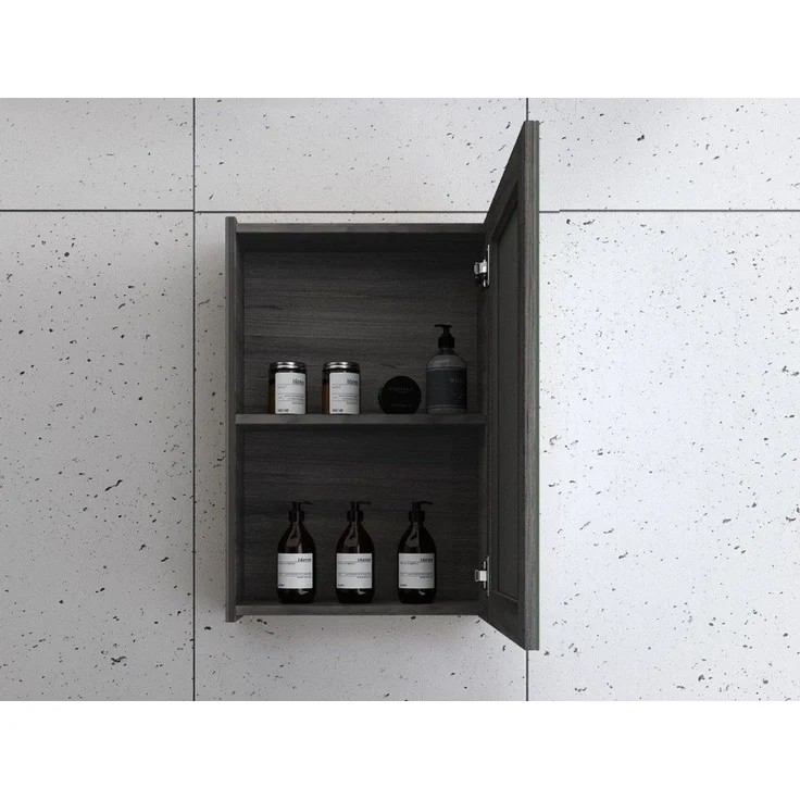 Faizee Home Badmöbel-Set Bademöbel 40 cm Badschrank Waschtisch Unterschrank Spiegelschrank – Bild 2