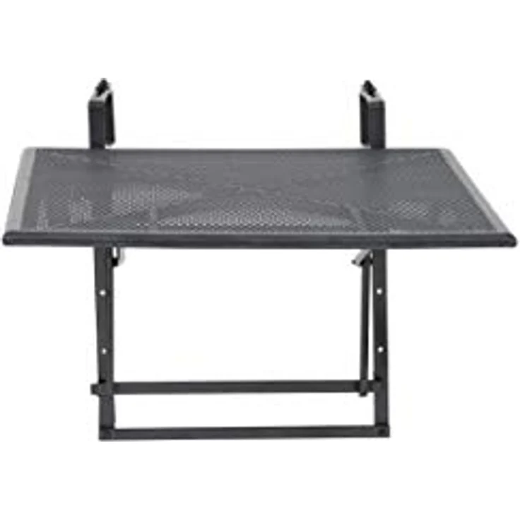 Greemotion 'Toulouse' Balkonhängetisch klappbar, Streckmetall Kunststoffummantelung, Eisengrau, 60 x 40 x 56 cm – Bild 5