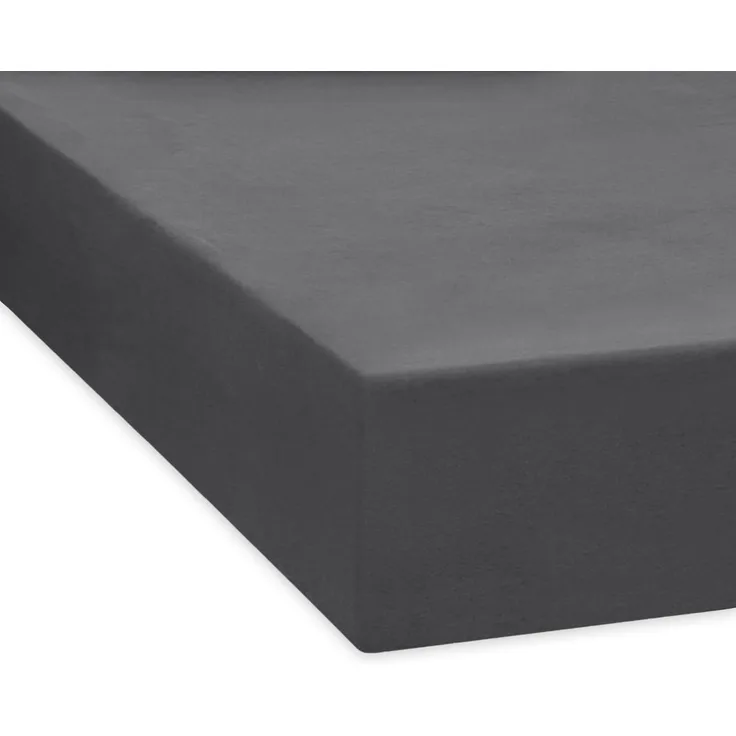 Traumschlaf Feinbiber Spannbettlaken, Baumwolle anthrazit, 90x190 - 100x200 cm