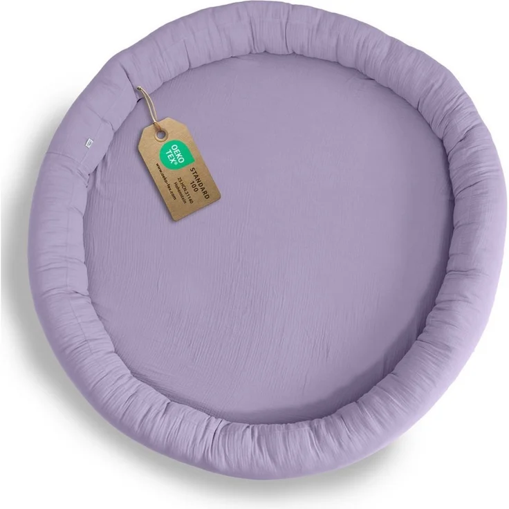 lilimaus Bodenkissen Sitzkissen für Kinder aus Musselin - Spielmatte & Kuschelecke, mit zarter Rüscheneinfassung - zum Lesen, Spielen & Kuscheln – Bild 1