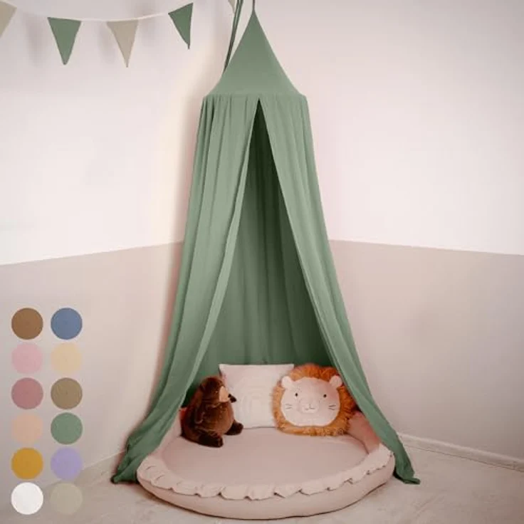 lilimaus Betthimmel Hochwertiger Baldachin Betthimmel für Baby- und Kinderbetten, Hochwertiger Betthimmel für Babybett, Kinderbett oder Kuschelecke – Bild 2