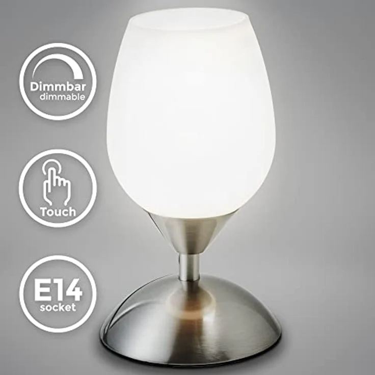 Tisch-Leuchte Lampe Touch Nachttischlampe Nacht-Licht Schreibtischlampe Büro E14 Tulpe – Bild 4