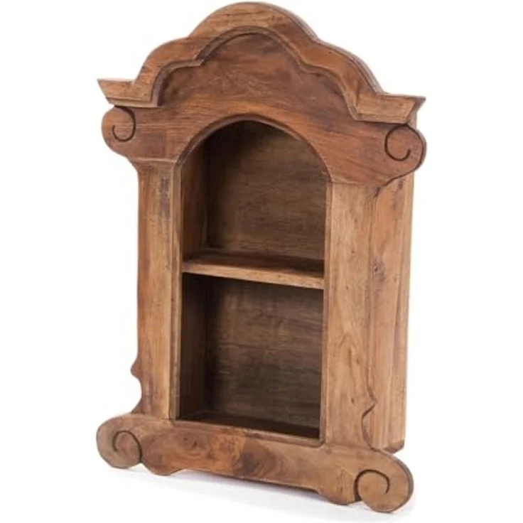DESIGN DELIGHTS Wandregal HOLZ WANDREGAL "ANELLO", Altholz massiv, 62 cm, antikes Hängeregal – Bild 1