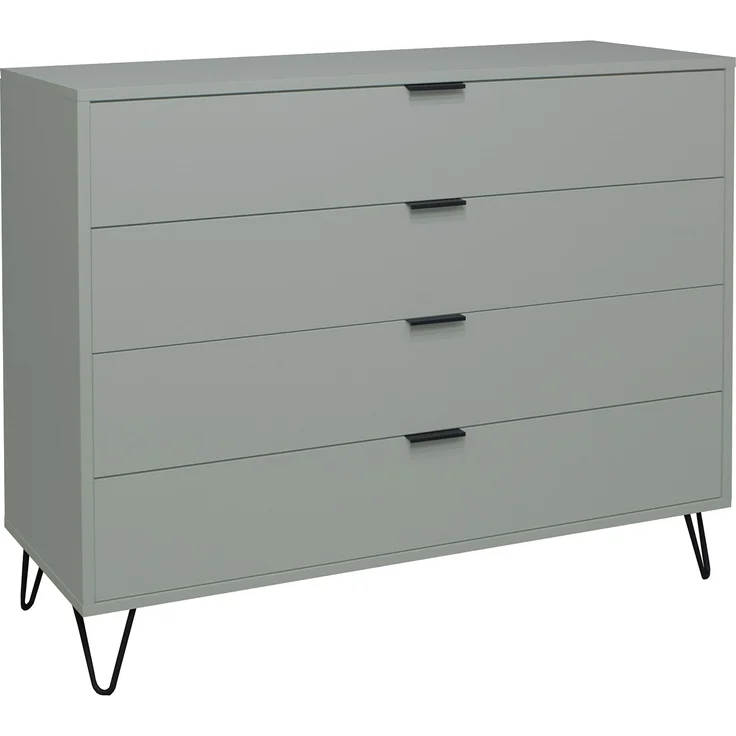 Schubkastenkommode >Bonnie< in pine green matt lack - 119x101x45cm (BxHxT) – Bild 2