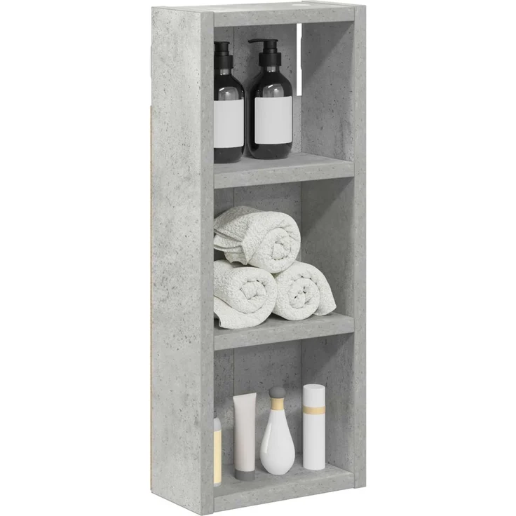 vidaXL Badezimmer-Wandschrank Betongrau 20 x 10 x 50 cm Holzwerkstoff 889282 – Bild 3