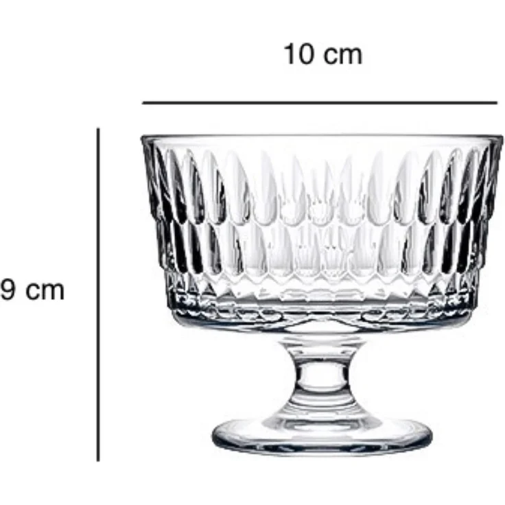 2 Teilige Schale für Eis, Pudding oder Desserts aus Glas Transparent 240 ml – Bild 3