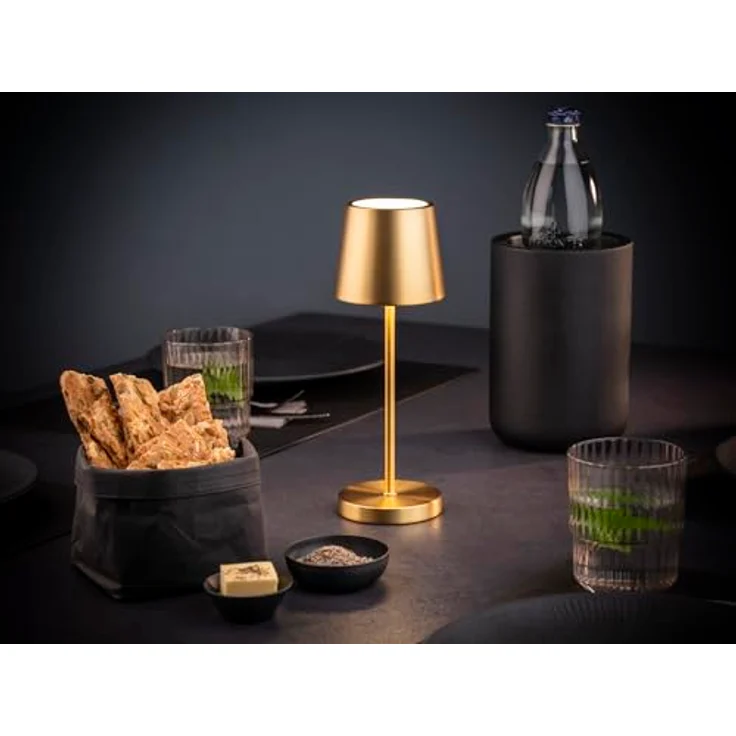 APS MERLE MINI LED Akku-Tischleuchte, dimmbar, gold, 2,0 W, 270 Lumen, 7 Stunden Laufzeit – Bild 6