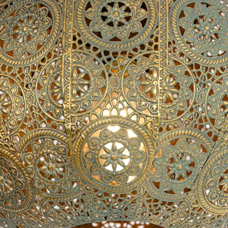 Qazqa Deckenleuchte Baloo, ohne Leuchtmittel, E27, Grün, Orientalisch, Stahl, 1-flammig – Bild 6