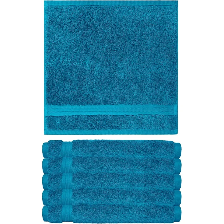 Lashuma Seiftuch Linz, (Set, 6-St), kleine Gästetücher Petrol 30x30 cm – Bild 8