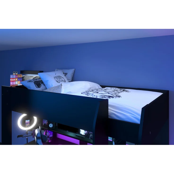 Parisot Hochbett Online1 in schwarz Gaming – Bild 3