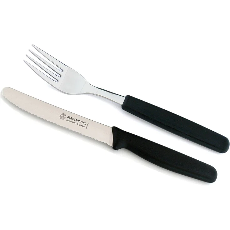 Marsvogel Solingen | 12-tlg. Besteck Set PP schwarz | zeitloses Design | langlebige Qualität | ideal für jeden Tisch – Bild 2