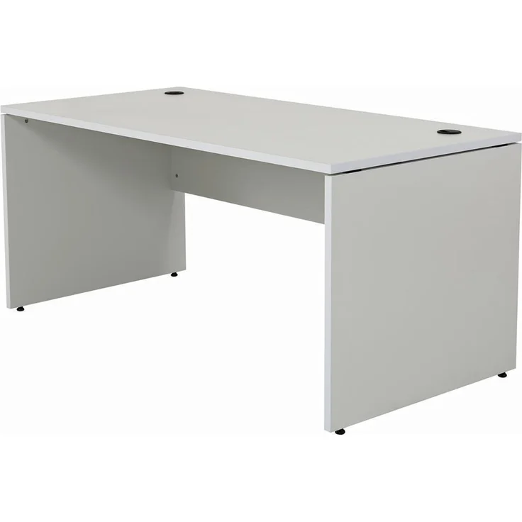 Schreibtisch Nuvi, 160 cm x 80 cm x 75 cm, grau Dekor inkl. Kabelkanal und Monitorständer – Bild 8