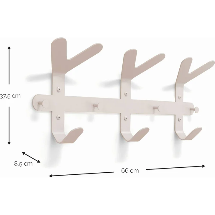 Spinder Design FRONDO Garderobe aus Stahl im modernen Farbton Silky Taupe 66x8,5x37,5 cm – Bild 6