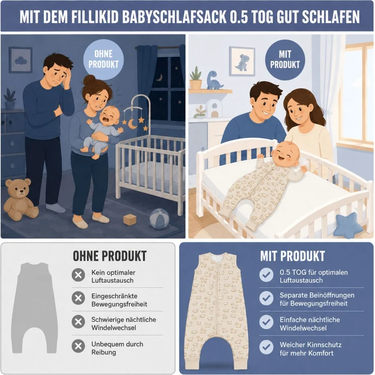 Fillikid Sommerschlafsack mit Beinen Exklusiv – Bild 4
