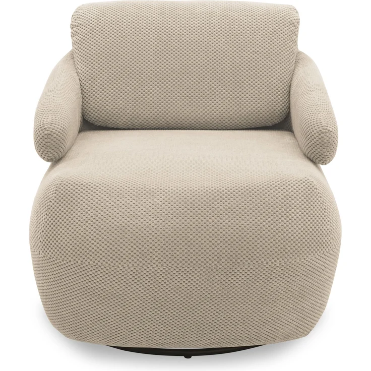 DOMO. collection Sessel 700015, Polstersessel, gepolsterte Rückenlehne, Rückenfunktion, Drehfunktion, Wippfunktion, Cocktailsessel, Loungesessel, 68 x 88 x 67 (BxTxH), beige – Bild 2