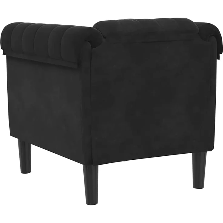 vidaXL Sessel Schwarz Samt 372570 – Bild 5