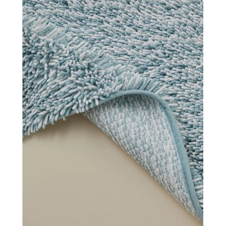English Home Badematte Corallo Badematten-Set rutschfest 60x90 + 40x60 cm – Blau/Weiß, rechteckig, Rutschfestes 2er-Badematten-Set 60x90 + 40x60 cm – Bild 2