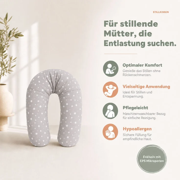 Fillikid Stillkissen Stillkissen EPS Mikroperlen 190 cm Exklusiv – Bild 2