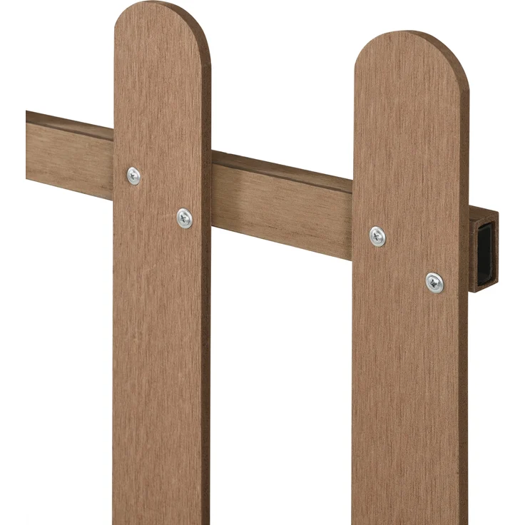 Gartenzaun Elda WPC 200x60 cm Braun neu. holz – Bild 4