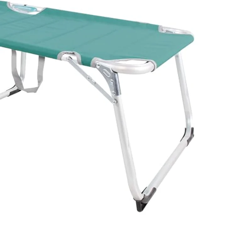 Mojawo XXL Aluminium Gartenliege Sonnenliege, gepolstert in Türkis, verstellbar, L200xB70cm, bis 150 kg belastbar – Bild 4