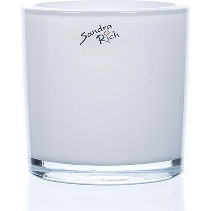 Sandra Rich Übertopf SANDRA RICH, Glasübertopf WEISS "cylindrical heavy Pot H 10cm/10cm" – Bild 3