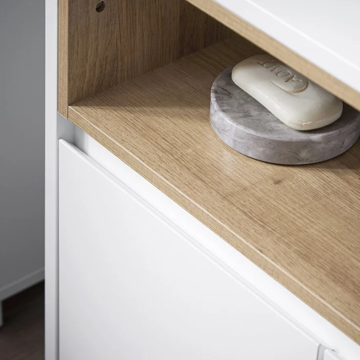 SoBuy BZR148-W Waschbeckenunterschrank, MDF, Lackiert, Weiß, 60 x 61 x 30 cm – Bild 10