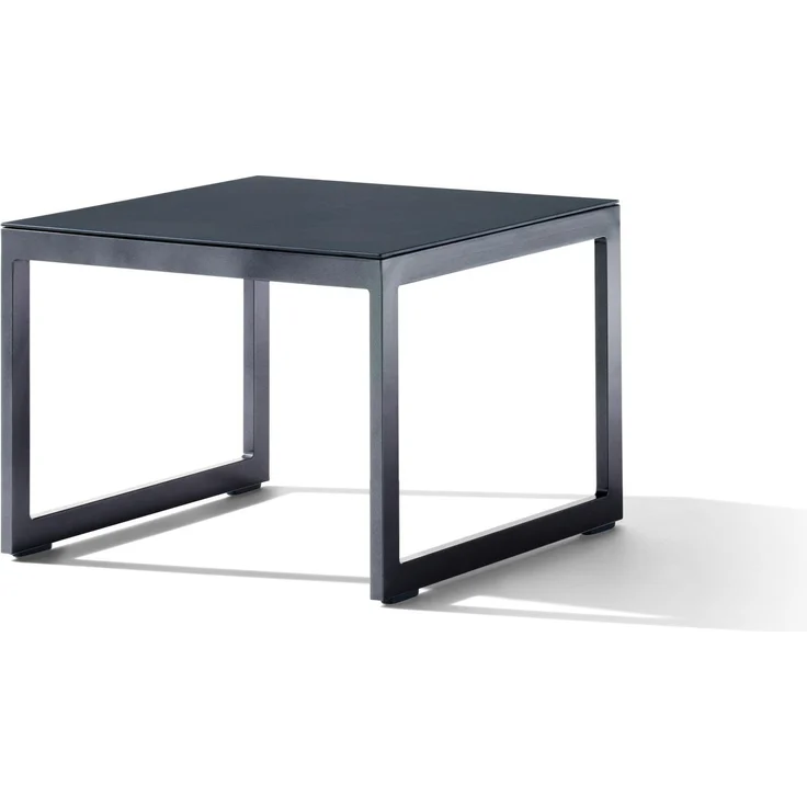 Gartentisch >Lounge< in eisengrau, Spraystone Glasplatte - 60x44x60cm (BxHxT) – Bild 1