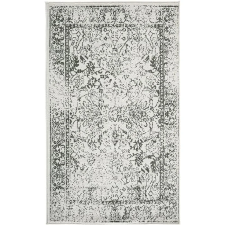 Safavieh Akzent-Teppich 91x152 cm - Adirondack Collection - Transitional Design, Elfenbein & Dunkelgrün, Pflegeleichte Synthetikmischung, Ideal für Wohnzimmer, Schlafzimmer, Büro – Bild 1