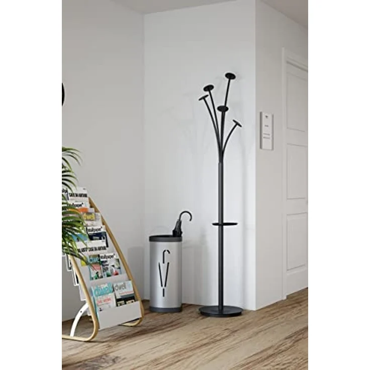 ALBA Garderobenständer FESTIVAL Höhe: 1.870 mm schwarz Standrohr aus Stahl Durchmesser: 38 mm Standfuß aus - 1 Stück (PMFEST N) – Bild 3