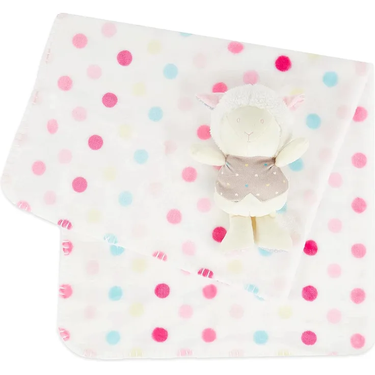 Bieco Baby Kuscheldecke Fleece mit Kuscheltier Schaf| Flauschige Decke | Kuscheldecke Baby | Kinder Kuscheldecke | Dünne Decke Flauschig | Baby Blanket | Kuscheldecke Kinder | Geschenk zur Geburt