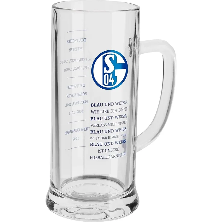 FC Schalke 04 Bierglas Blau & Weiß 0. 5 Liter