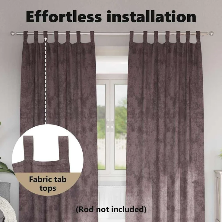 vidaXL Samtvorhänge 2 stk. Braun 245 x 140 cm Samt 4107731 – Bild 6