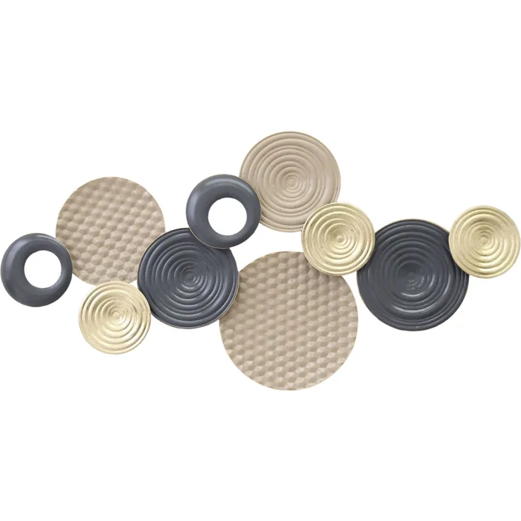 MELAYR, Wanddekoration, 3D-Design, Metallrahmen, vielseitig einsetzbar, Mehrfarbig, 100 x 5.5 x 50 cm, Khaki
