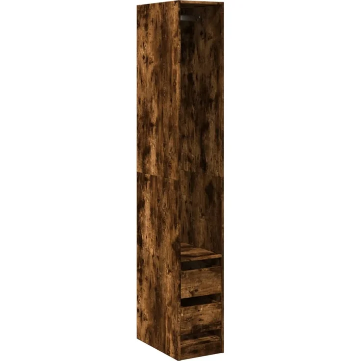 vidaXL Kleiderschrank Räuchereiche 30x50x200 cm Holzwerkstoff 3307742 – Bild 2