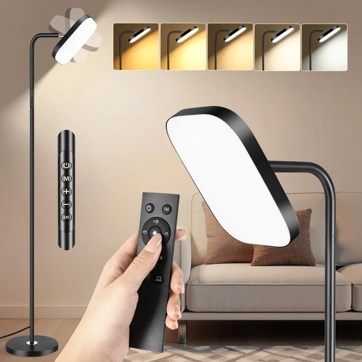 YICAIZI Stehlampe Wohnzimmer, 36W Deckenfluter LED Stehlampe 3200lm Dimmbar Moderne Standleuchte mit Fernbedienung & Touch-Steuerung für Wohnzimmer Schlafzimmer
