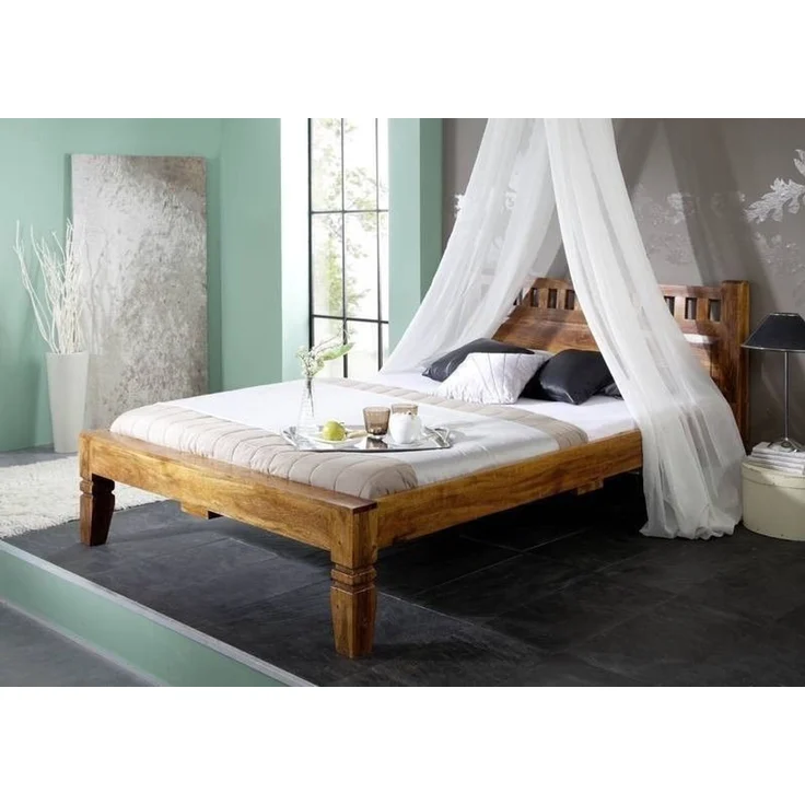 Bett Akazie 120x200x90 honig lackiert OXFORD #220 – Bild 7