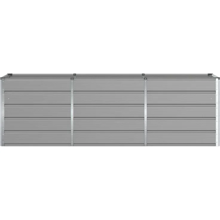 vidaXL Pflanzkübel Hellgrau 240 x 80 x 75 cm Stahl 42018143 – Bild 4