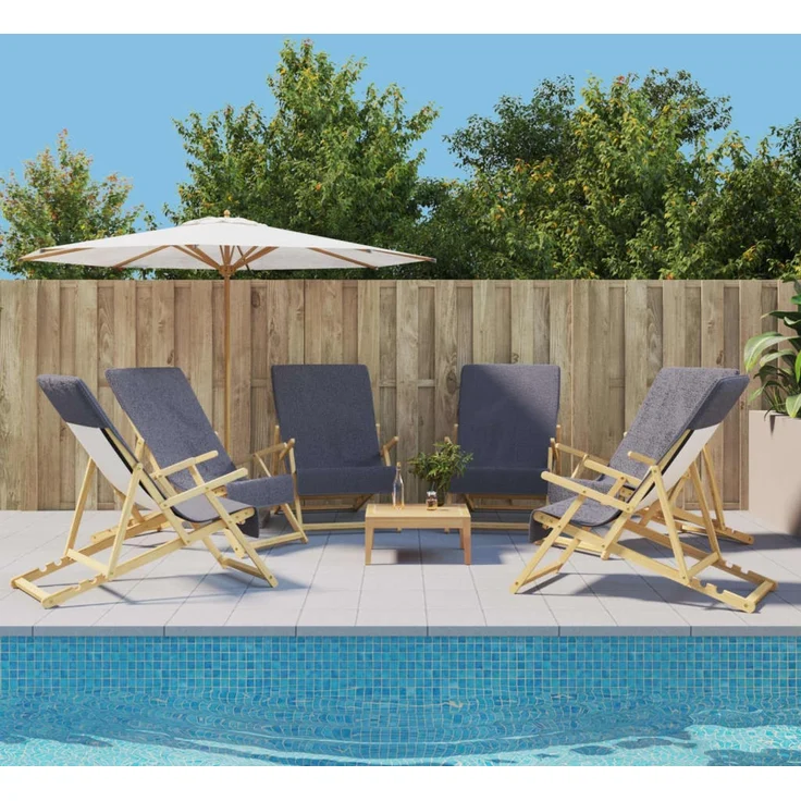 vidaXL Strandtücher 6 Stk. Anthrazit 60x135 cm Stoff 400 GSM 3157055 – Bild 1