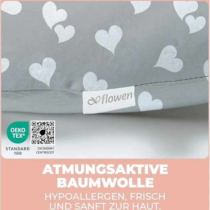 Stillkissen Schwangerschaftskissen XXL 200x70cm Lagerungskissen für Baby/Erwachsene Kissen für Schwangere Seitenschläferkissen mit Bezug aus Baumwolle Ergonomisch & Multifunktional 100% Waschbar – Bild 5