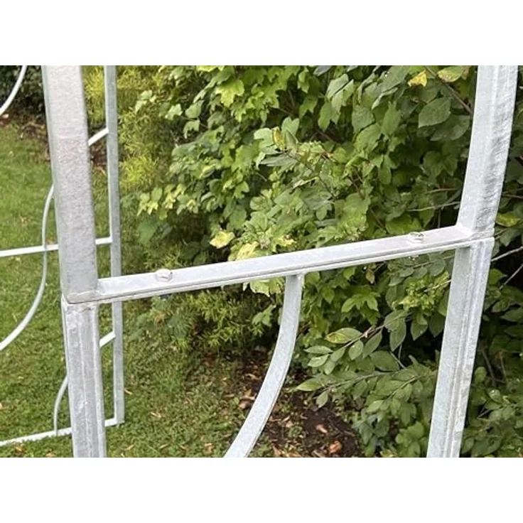 DanDiBo Rosenbogen Metall Verzinkt Massiv 150 cm Torbogen 96516 Wetterfest Rundbogen Volleisen Rankhilfe Gartenbogen Feuerverzinkt – Bild 3