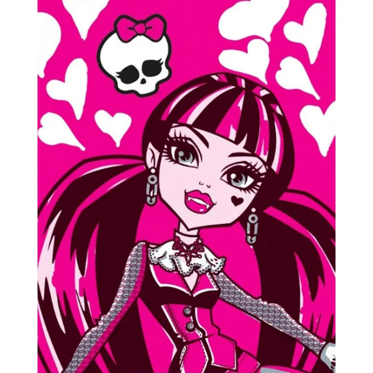 BERONAGE Tagesdecke Monster High Kinder-Decke Beauty Draculaura 110x140 cm Fleecedecke, kuschelweich