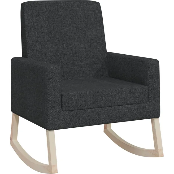 Schaukelstuhl Schwarz Stoff [329417]